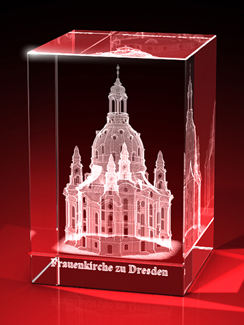 Frauenkirche zu Dresden - Frauenkirche - Quader – GLASFOTO.COM